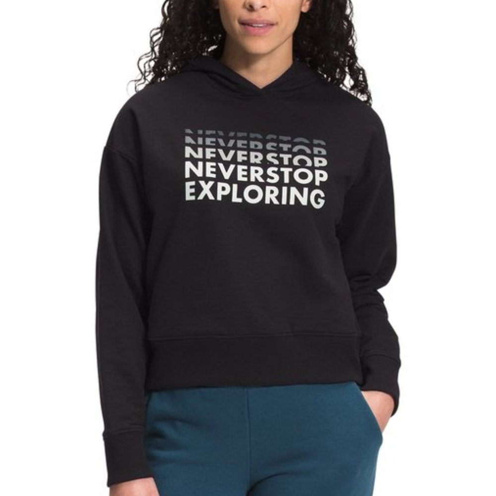 NWT The North Face | Black 'Never Stop Exploring' Logo Play Hoodie